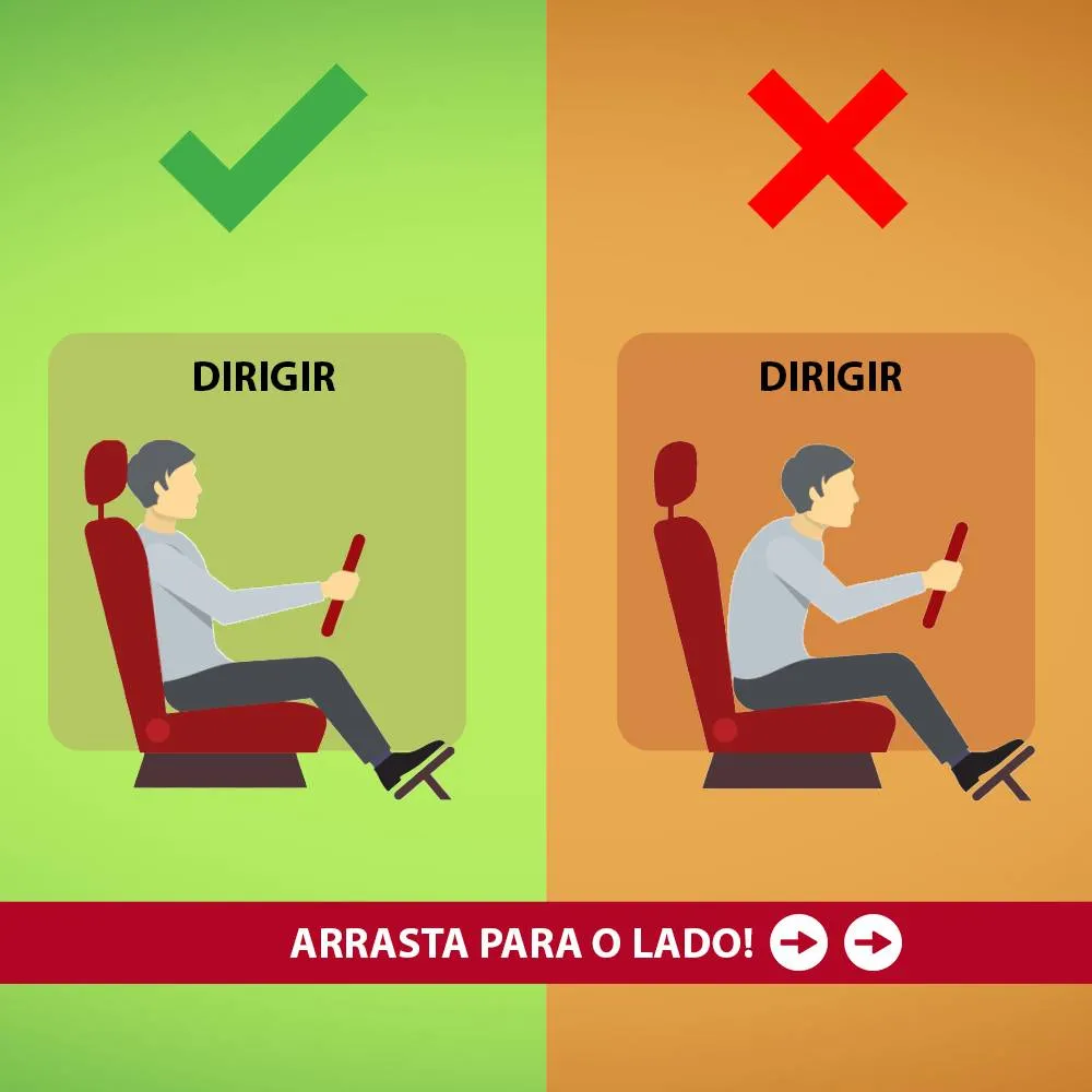 Postura correta para dirigir